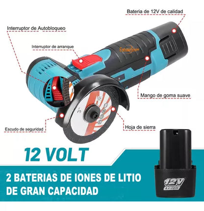 PULIDORA ANGULAR AMOLADORA INALÁMBRICO RECARGABLE + BATERIA EXTRA y ESTUCHE 🎁
