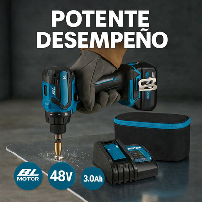 KIT TALADRO INALÁMBRICO y IMPACTO + 26 ACCESORIOS + 2 BATERIAS REGALO