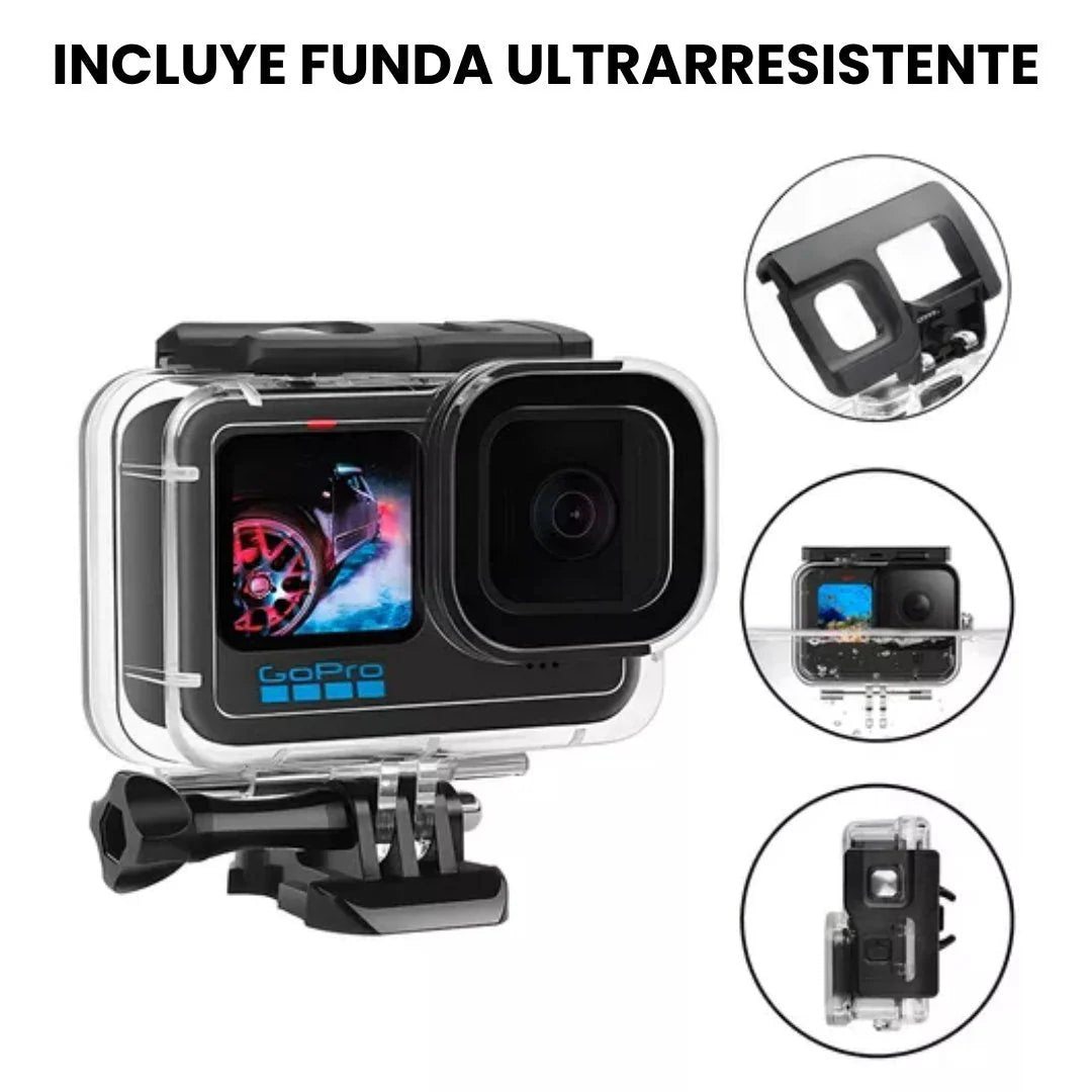 CÁMARA GPRO DEPORTIVA GOPRO ULTRA HD + FUNDA ULTRARRESISTENTE REGALO